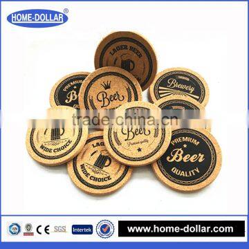 Cheap Customized Logo Printed Eco-friendly round cork pads for glass