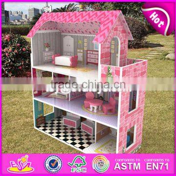 New Design Lovely Girls Toy Sets Wooden Miniature House Kits W06A235 photo-4