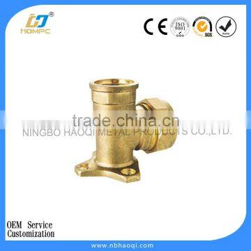 brass wall plate elbow Compression fitting