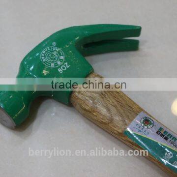 Berrylion 0.25-0.5kg Claw Hammer Forged Finished Claw Hammer With Wooden Handle photo-3