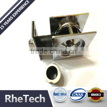 Square design cylinder customized slide bathroom latch door hook dead bolt lock without cylinder