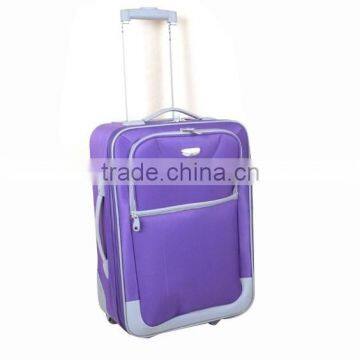 2015 new design purple stock trolley luggage trolley luggage