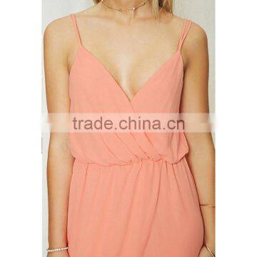 2017 Summer Surplice Neckline Sexy Chiffon Maxi Dress For Ladies HSd9011 photo-4