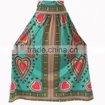 Women's High Waist Dashiki African Print Maxi Skirt Summer Boho Dress photo-2