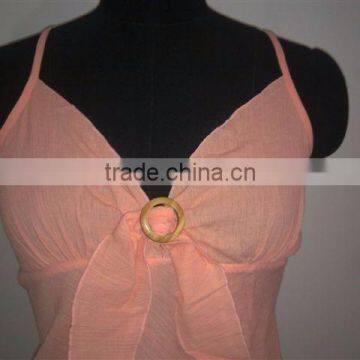 Younger Ladies Fashionable High Quality Latest Design Cotton Tops photo-2