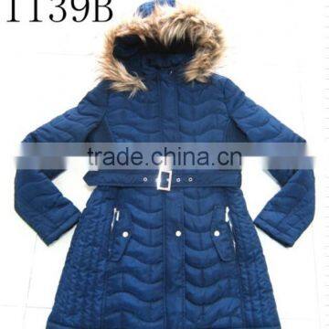 Fur Lining Long Style Jacket Lady Winter Coat With Hood photo-4