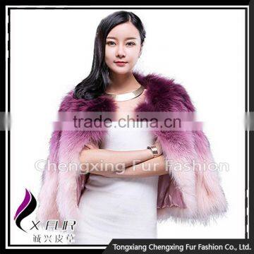 CX-G-A-01C China Manufacturer Dyed Women Raccoon Fur Jacket photo-2