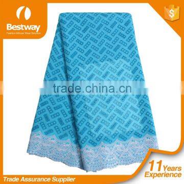 Unique African Design Embroidery Heavy Fabric Swiss Voile Lace SL0411-6 photo-5
