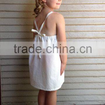 Fashion Printed Beach Girl Dress Of 9 Years Old With Front Tassel photo-2