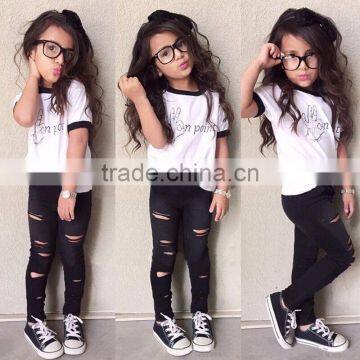 2017 Latest Design Baby Children Clothes Summer Short Sleeve White Cotton Custom Polo T-shirt photo-4