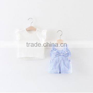 Korean Style Baby Soft Cotton Shirt Matching Suspender Short Pants Little Girl Children's Clothing photo-3