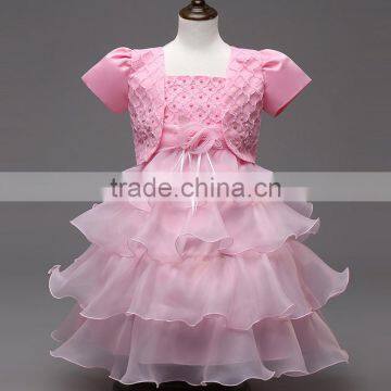 C0193#European Style Dressed Little Girls Dress Kids Frock Designs Pictures photo-3