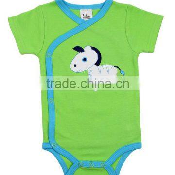Red and Write 3-6 Months Applique Anchor Summer Wear Short Sleeve Newborn Organic Cotton Baby Toddler Clothing Wholesale China