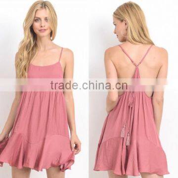 Woman Summer Beach Dresses Spaghetti Strap Casual Dress High Quality Lady Dress Color Size Customized