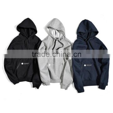 OEM Custom Logo Cheap Mens Winter Pullover Thick Fleece Lined Hoodie