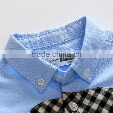 S33462W Autumn Long Sleeve Boys Blouses Breathable 100% Cotton Kids Children Shirts photo-5