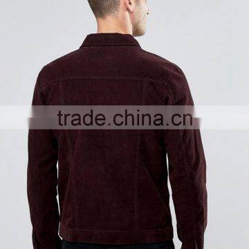 New Design Wine Shirt Style Men Plain Lapel Causal Jacket for Young Men With Button and Pocket photo-2