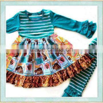 2017 baby wedding long sleeve boho dress green white stripes designs for 3 year old children's birthday