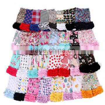 YiWu factory Wholesale baby girl boutique ruffle shorts fashion designer pants