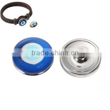 18mm Glass Fit Snap Button Bracelets Round Silver Tone At Random Eye Pattern photo-3