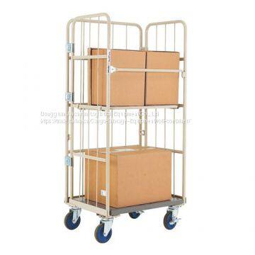 Supermarket Storage Nesting Steel Wire Mesh Roll Cage Container