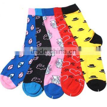Men colored fashion dress socks business socks