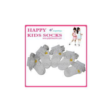 Custom Wholesale Cotton Lace Children Sock photo-3