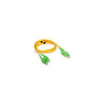 High precision SC / APC - SC / APC Singlemode Fiber Optic Patch Cord Dumplex