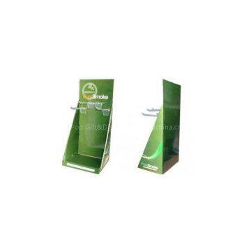Fashion Green Portable Cardboard Counter Displays Shelfs ENCD023 for hanging disposed good