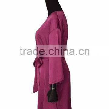 Femme Spandex Satin Chiffon Bath Robe photo-6