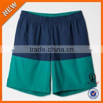 wholesale casual color combination customized mens soccer and surf shorts fabric