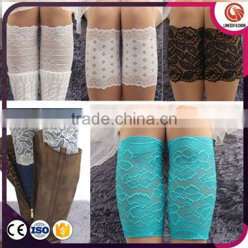 Wholesale hot selling red Christmas knit leg warmers, knitted long socks for women