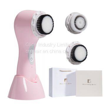 Pink CNV PRO Electric Face Brush Facial Brush Waterproof Sonic Cleansing System Portable Face Exfoliator Rechargeable photo-3