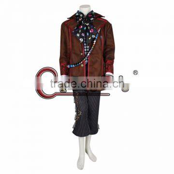 Alice in Wonderland Johnny Depp Mad Hatter Cosplay Costume Whole Set photo-2