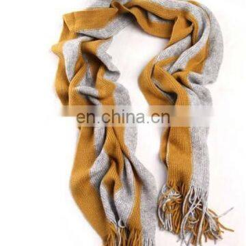 2015 China Design Beautiful Fashion Knitted Stirped Warp Knitted Scarf Brushed photo-4