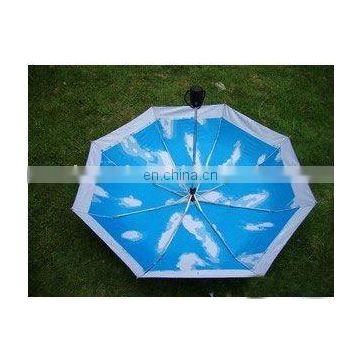 advertisement blue prootional folding umbrella