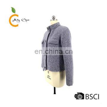 Two Chest Pockets With Flaps Womens Jackets and Coats photo-2