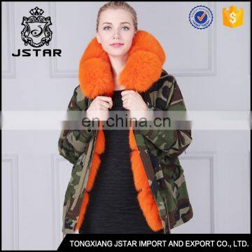 2017 new mongolian lamb real fur parka with detachable fur collars