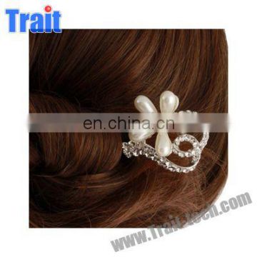 Elegant Linear Shaped Pearls Style/ Headwear Hair Comb Pearl