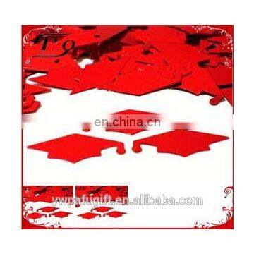 red metallic graduation confetti