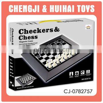 Checkers&chess Magnetic kids chess sets toy game for sale