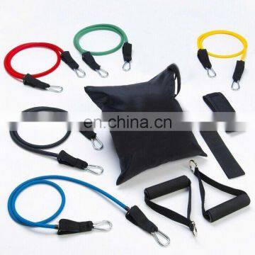 11pcs per Set Fitness Resistance Bands Elastic Training Ropes Kit Yoga Pilates photo-2