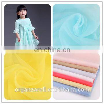 latest dress designs embroidery organza fabric floral silk dress fabric