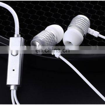 2017 Gray Super Bass Metal Braided Earphone Headset Earpiece With Mic photo-3