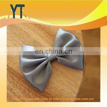Top Quanlity Elegance Satin Slivery Medium Size Bowknot Hair Bow For Girl,Silk Bows