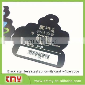 Non-standard Size Barcode Printing Cheap Metal Stainless Steel Card photo-3