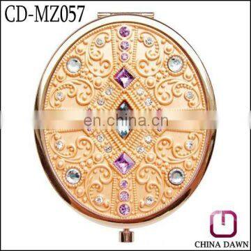 Fashion gift oval shape decorative metal mirrors CD-MZ057