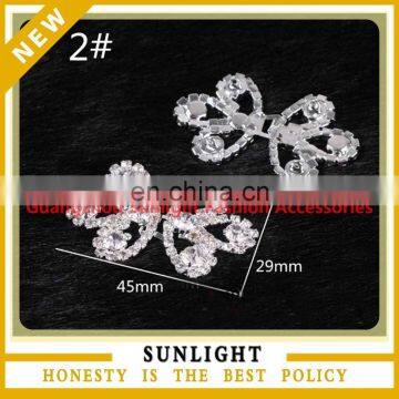 New arrival rhinestone pair buckle for wedding invitation