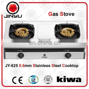 sales hot 2 burner 0.6mm stainless steel cooktop kitchen appliance gas stove/gas cooker