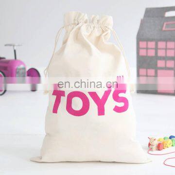 nordic style canvas fabric toys storage bag kids drawstring storage bags